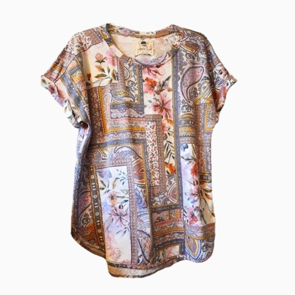 Lightweight Sweatshirt Short Sleeve In Mixed Media
